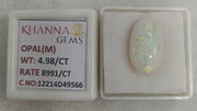 4.98/CT Natural FIRE OPAL with Govt. Lab Certificate-12214D49566